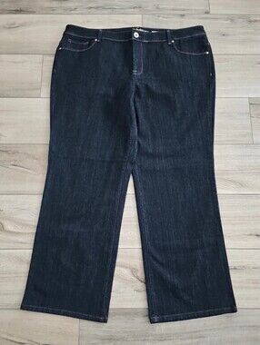 Style & Co High Rise Straight Leg Jeans Dark Wash 20WP NWOT